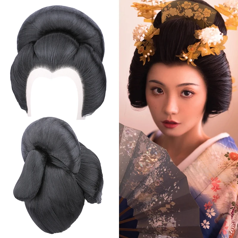 Accesorios para el cabello de Geisha japonesa para mujer, cabello tradicional Kmono, peluca de fotografía clásica, Cosplay de dama antigua