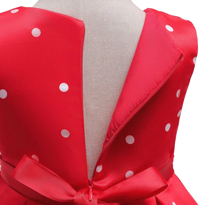 Girls Dress Wedding Evening Party Elegant Princess Dress Casual Kids Clothes Bow Dots Dress Children\'s Vestidos New Year Dresses
