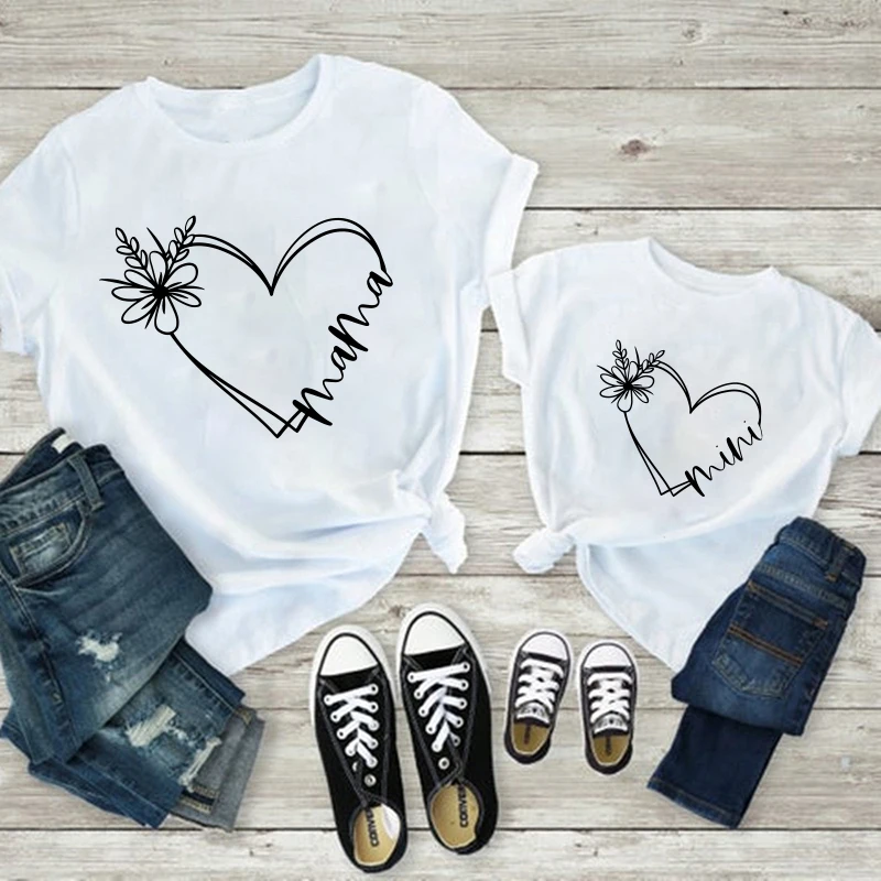 New Mother Kids Fashion Baby Girl Clothes 1PC Mom And Daughter Matching Outfits Mother Kids T Shirt For Mother And Daughter Tops