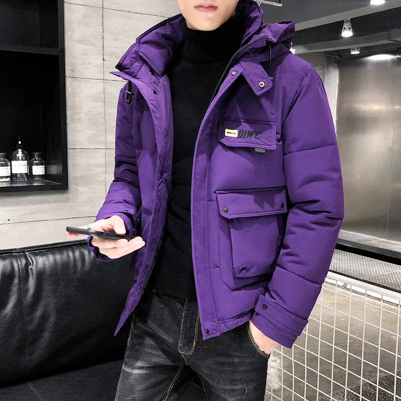 New Brand Autumn Winter youth Men's Multi-pocket design Korean version Jacket Fashion Loose Hansome All-match trend Slim Cotton