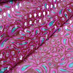Tissu Jacquard Lurex D.lique pour Femme, Robe Chemise, Paisley en Rose, Charmant, Tissé, Populaire, Document, Printemps