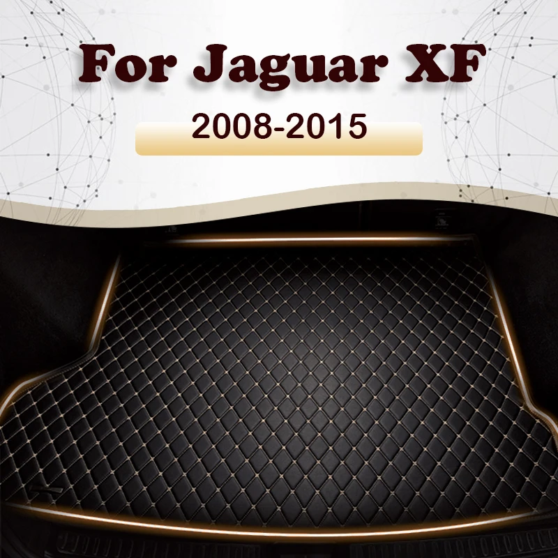 Car trunk mat for Jaguar XF Sedan 2008 2009 2010 2011 2012 2013 2014 2015 Cargo Liner Carpet Interior Parts Accessories Cover