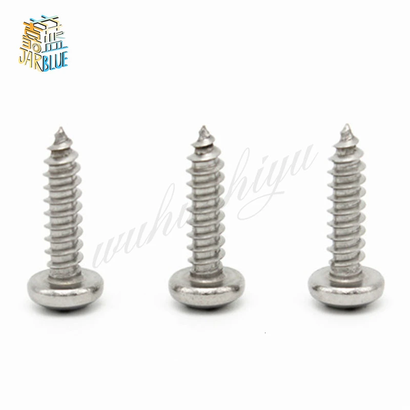 M2.2 M2.9 M3.5 M3.9 GB845 Self -cutting Wood Screws Round Screw 304 Stainless Steel Phillips Cross Pan Head Screws