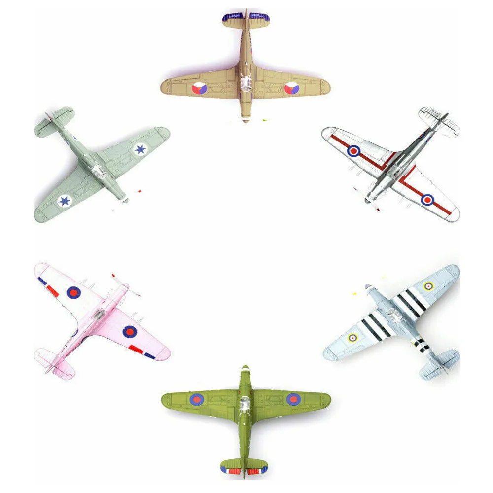 1:48 British Hurricane Fighter Model Assembly Plastic Model Toys Building Bricks Random Color