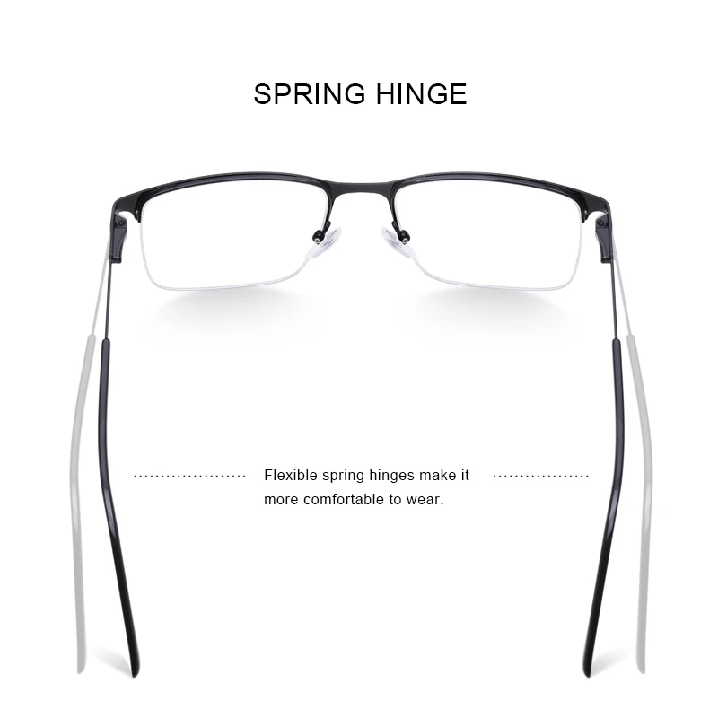 MERRYS DESIGN Men Titanium Alloy Glasses Frame Male Square Half Optical Ultralight Eye Myopia Prescription Eyeglasses S2059
