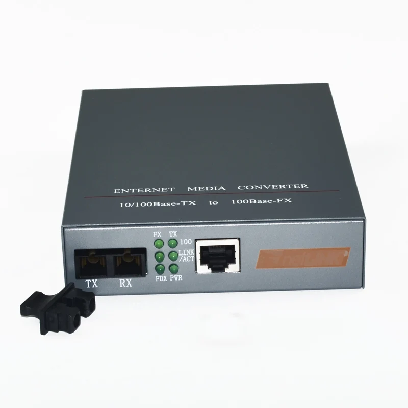 

1pc HTB-1100S-2KM Optical Media Converter 10/100Mbps RJ45 Multi-Mode Duplex Fiber SC port Converter Internal Power Supply