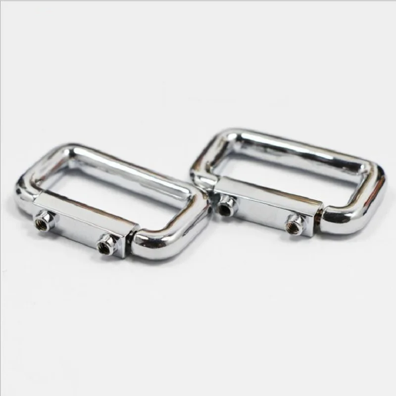 

50pcs/lot new high-end luggage hardware accessories zinc alloy screw fixed square belt shoulder strap link buckle ring