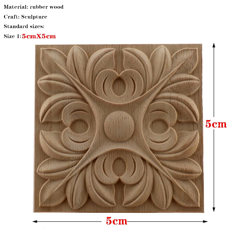 RUNBAZEF Europese Gesneden Ongeverfd Retro Lijstwerk Hout Applique Houten Sticker Lange Ovale Rubber Meubelen Muren Hot Koop NIEUW