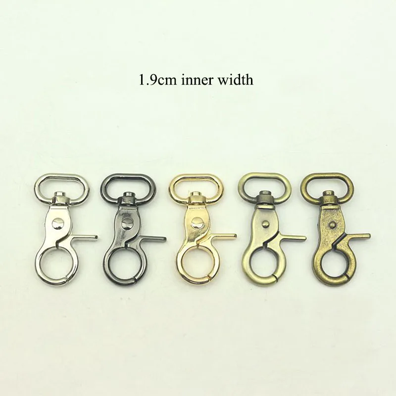 

10Pcs 19mm Luggage Strap Metal Buckles Bags Lobster Carbines Swivel Trigger Snap Hook Collar DIY Bag Parts Accessory