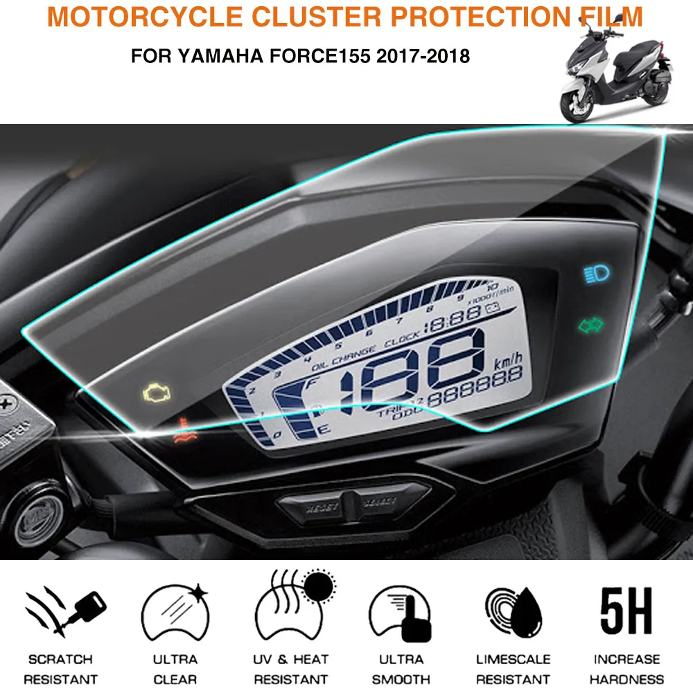 Fit For Yamaha Force155 2017-2018 Dashboard Instrument Speedometer Screen Film   Motorcycle Cluster Scratch Protection Film