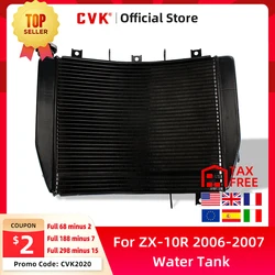 CVK Motorcycle Aluminum Radiator Cooler Cooling Water Tank For Kawasaki NINJA ZX-10R 2006 2007 ZX10R ZX 10R ZX1000 06 07