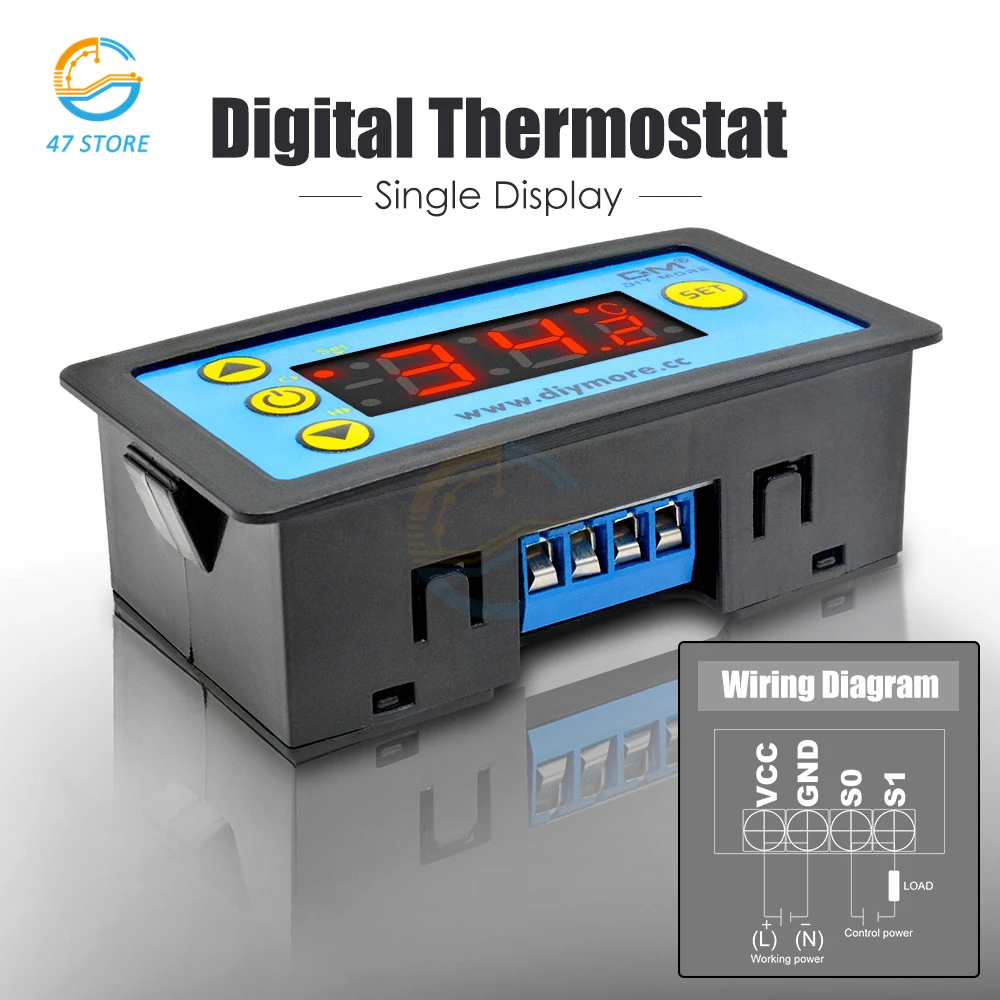 W3231 LED termostato digitale a doppio Display singolo DC 12V AC 110V 220V regolatore di temperatura per congelatori per acquari incubatore auto