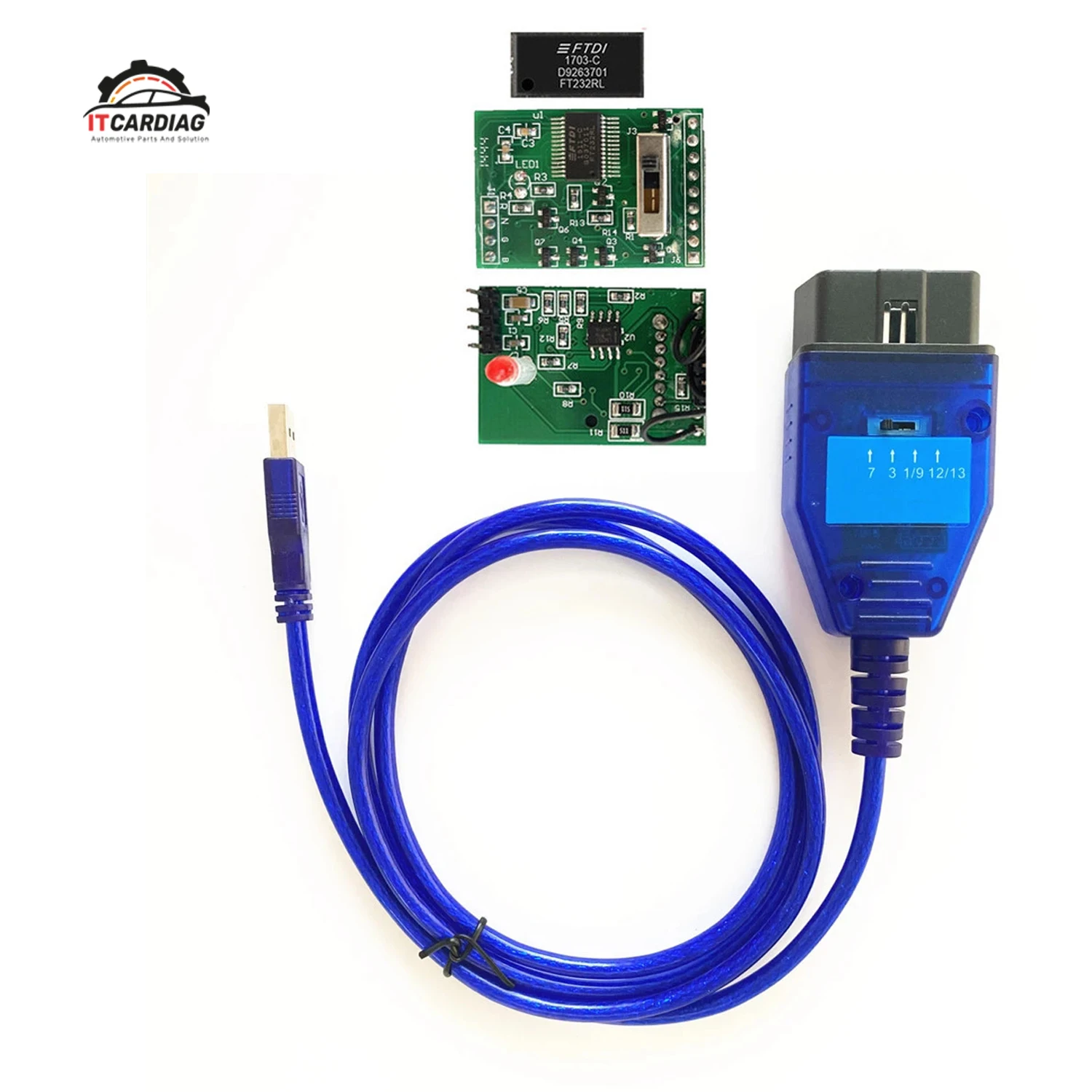 

FTDI FT232RL For Fiat For VAG KKL 409 Auto Car Diagnostic Cable for VAG KKL Interface with Switch USB scanner tool