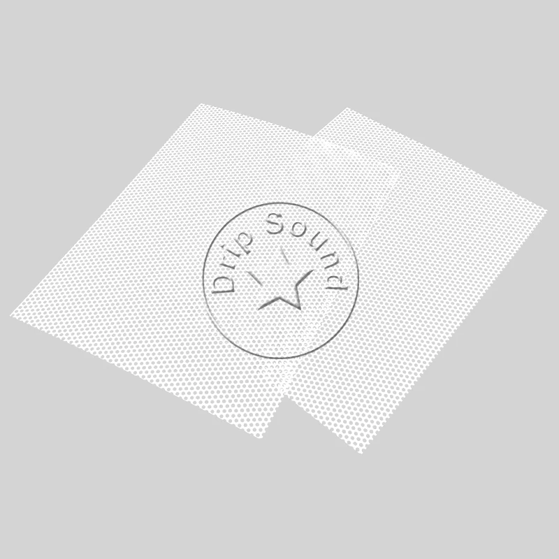 210x160mm-4カーオーディオツイータースピーカー変換ネットカバー装飾サークルスクエアメタルメッシュグリルプロテクション # ホワイト