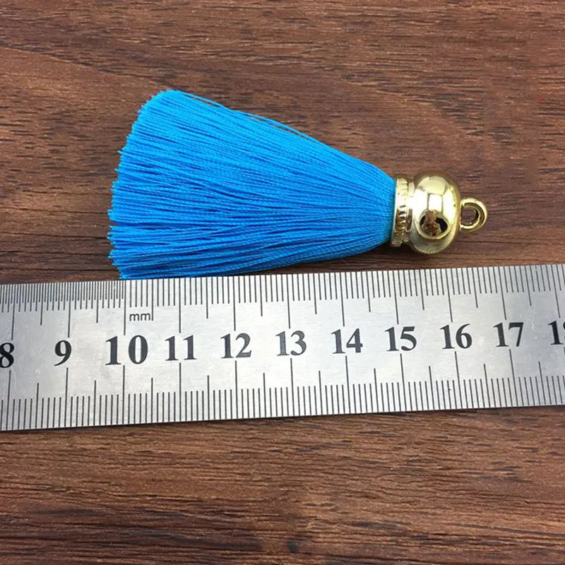 5pcs/lot 5cm Silk Tassel Brush Fringe Bookmark Tassel Trim Decor Pendant Tassels For DIY Crafts Earrings Curtains Home Decor