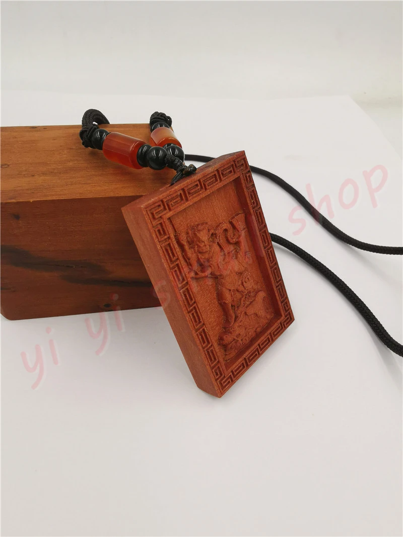 Lightning strike jujube wood pendant, Kui Star kick bucket statue, Taoist articles, Magic Tools