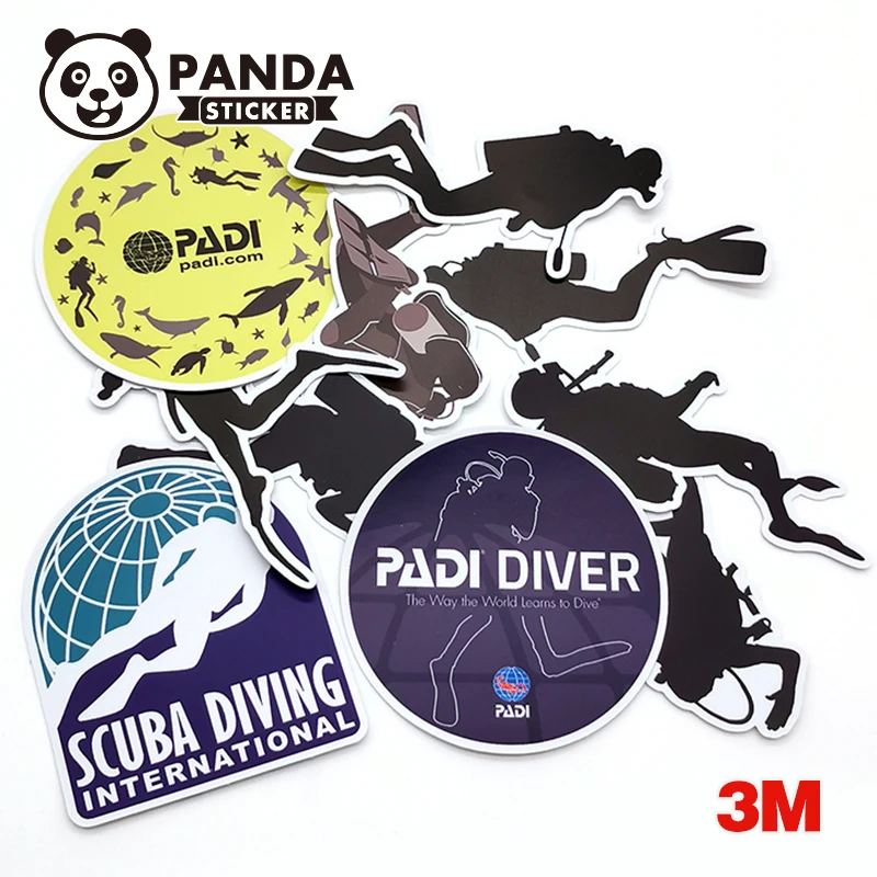 Diving Outdoor Sports Scuba Underwater Adventure Travel Style Waterproof Decal Stickers Pack for DIY Phone Laptop Luggage