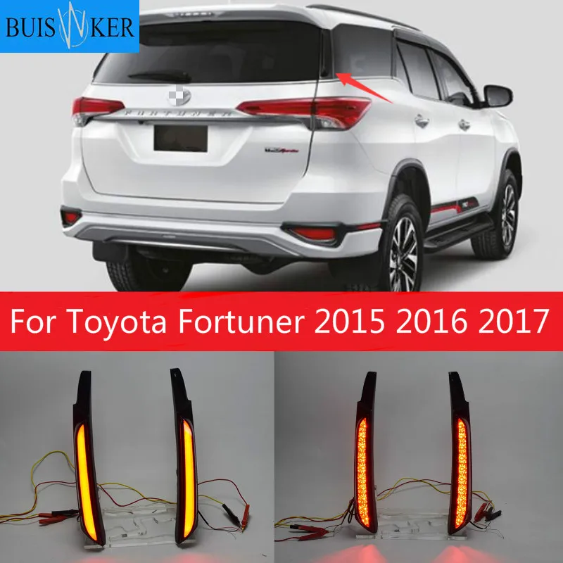 Led rear driving light Taillight Led Brake Lights rear bumper lamp warning light For Toyota Fortuner 2015 2016 2017