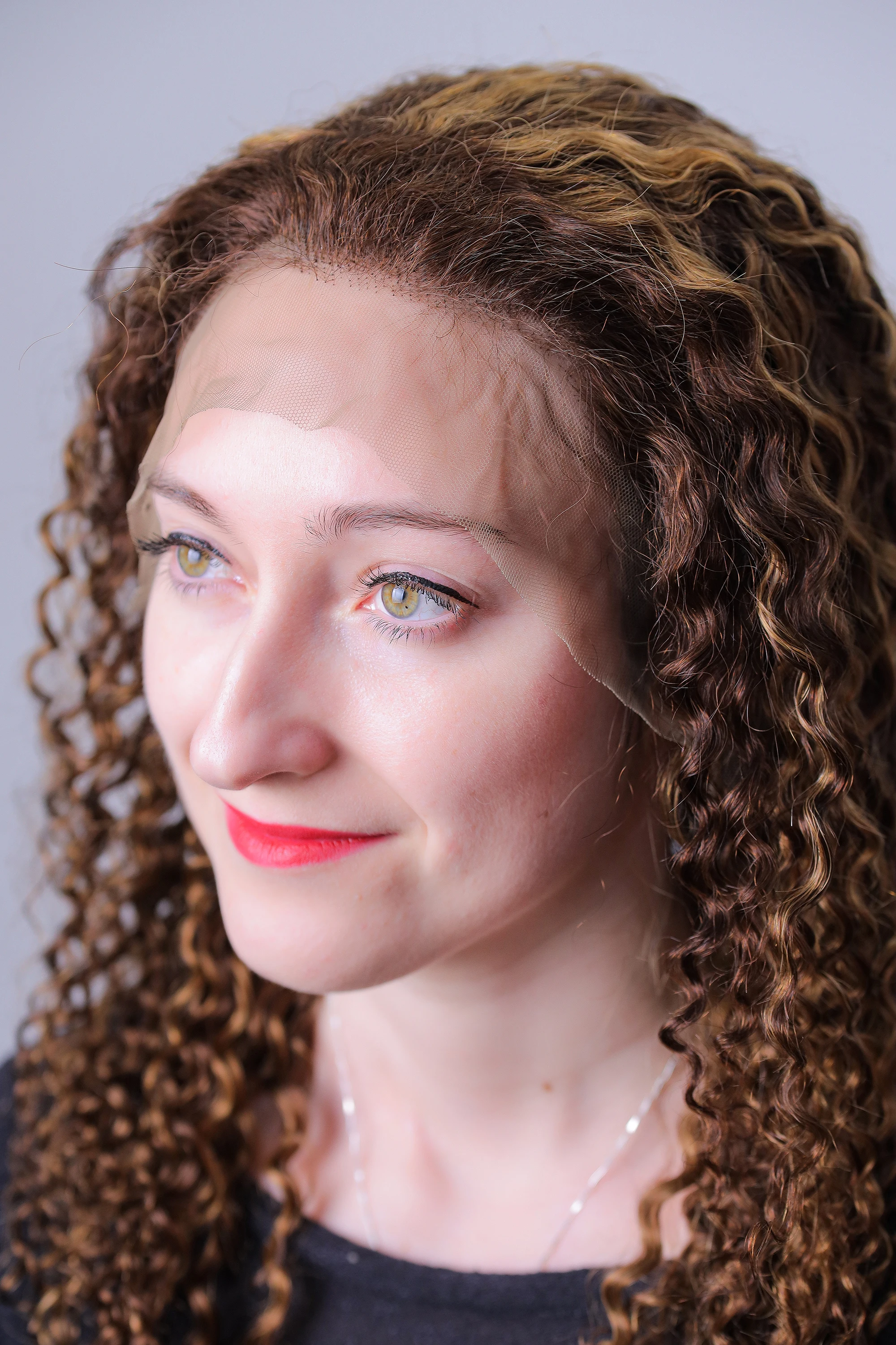 Mmuxuno 13*4 براون 100% شعر الإنسان الدانتيل شعر مستعار أمامي 130% الكثافة البرازيلي الأفرو مجعد الدانتيل الجبهة الباروكات مع شعر الجسم #2