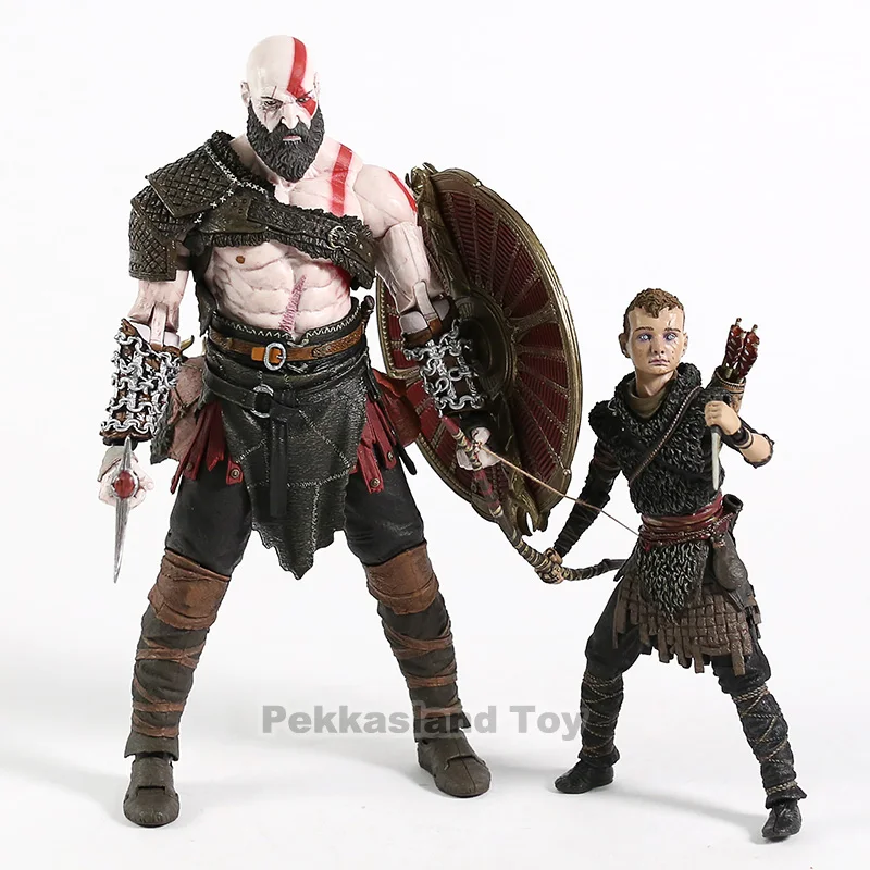 God of War figure toy Kratos & Atreus Ultimate KO\'s NECA Axe Shield Son Loki set PVC Action Figure Model Toy