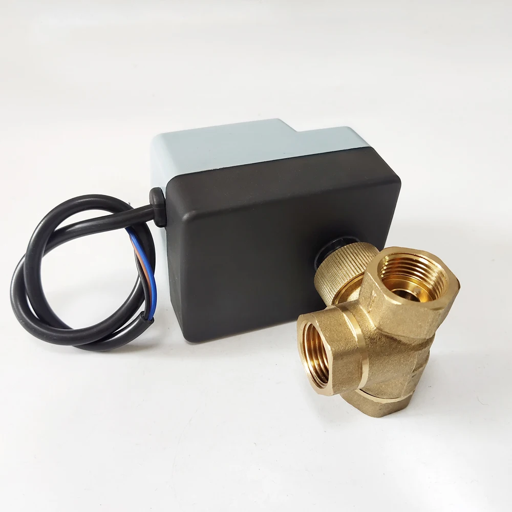 220V 3-WAY Electric valve brass 1/2