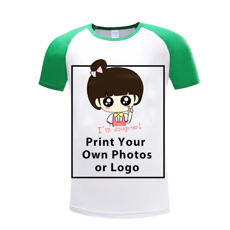 kid size T-shirt Top Fashion Short-sleeved Custom Printing Logo Photos T-shirt Grils T shirt  Cool Shirt For kid Breathable Tops