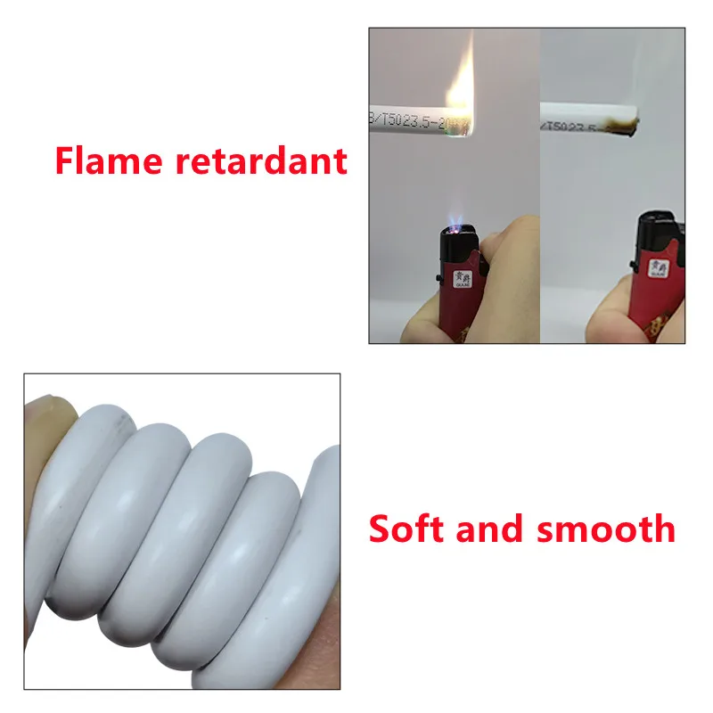 Imagem -03 - Fio Macio Branco do Controle da Bainha do Pvc Núcleo Puro do Cobre Cabo Macio do Sinal Rvv 18awg 20awg 17awg Núcleos Núcleos Núcleos 100 m