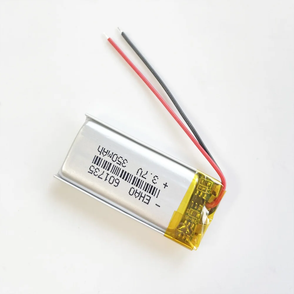 EHAO 601735 3.7V 350mAh litowo-polimerowa LiPo akumulator do słuchawek Mp3 długopis z funkcją nagrywania zestaw słuchawkowy Bluetooth inteligentny