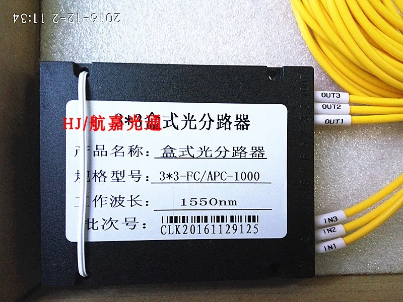 

3X3 Fiber Optic Coupler Single Window Three-to-Three Fiber Optic Coupler 3X3 Fiber Optic Splitter FC/APC Boxed