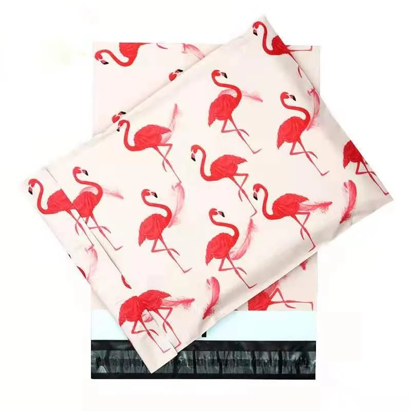 Pink Courier Bag Flamingo/World Map / Christmas Various Poly Mailers Self Seal Plastic Mailing Envelope Bag 10*14.5Inch Design