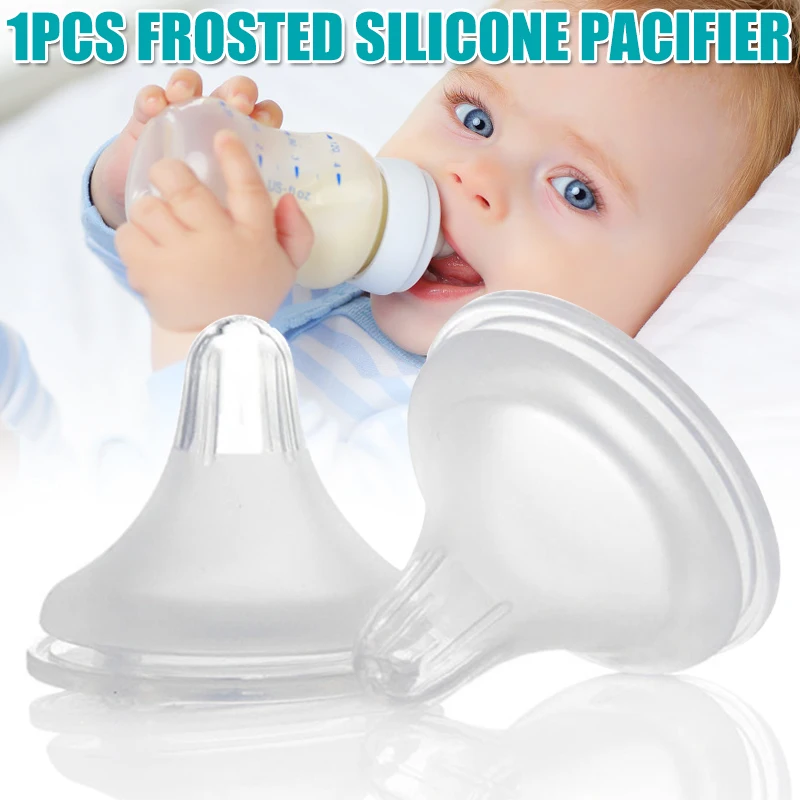 Silicone Gel Feeding Bottle Pacifier Wide Mouth Puting Baby Soft Teat Nipple Infant Kids Teether Care Feeding Bottle Replacement