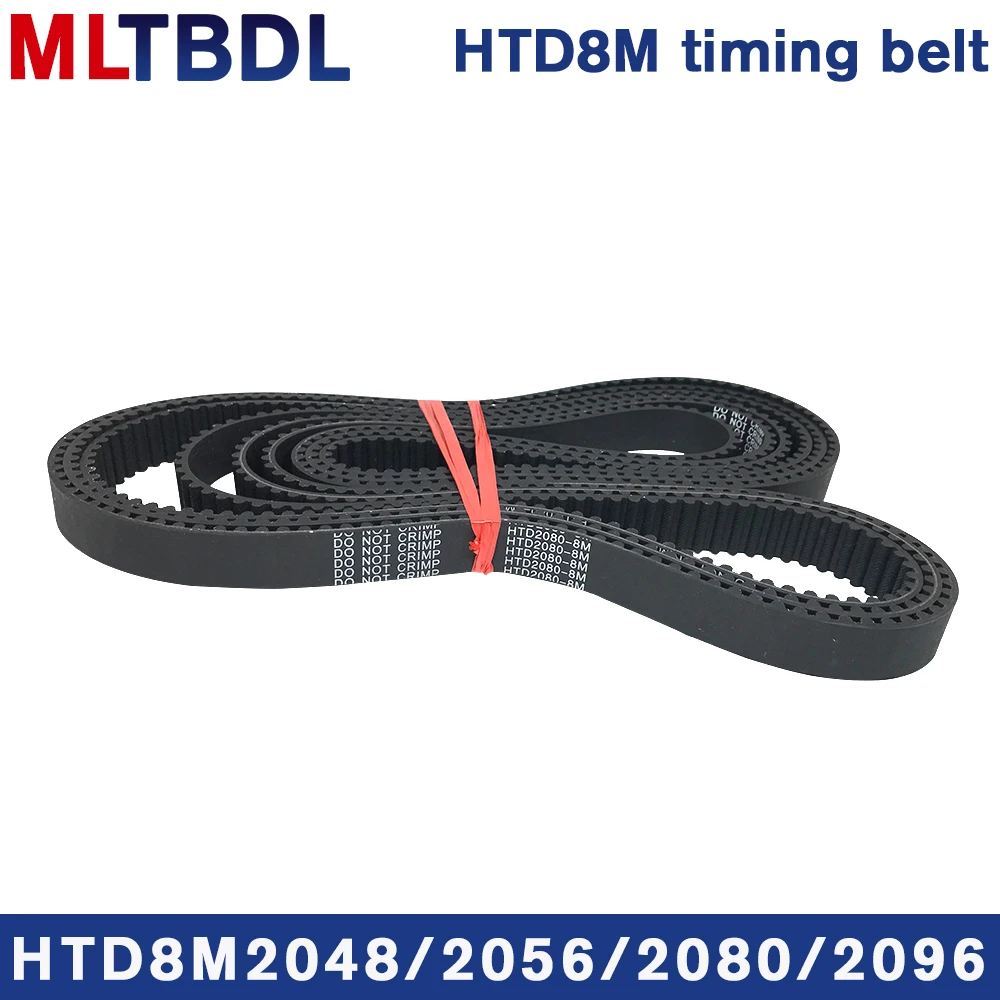 

Rubber synchronous belt HTD8M 2048 2056 2080 2096 pitch=8mm arc tooth industrial transmission toothed belt width15/20/30/40