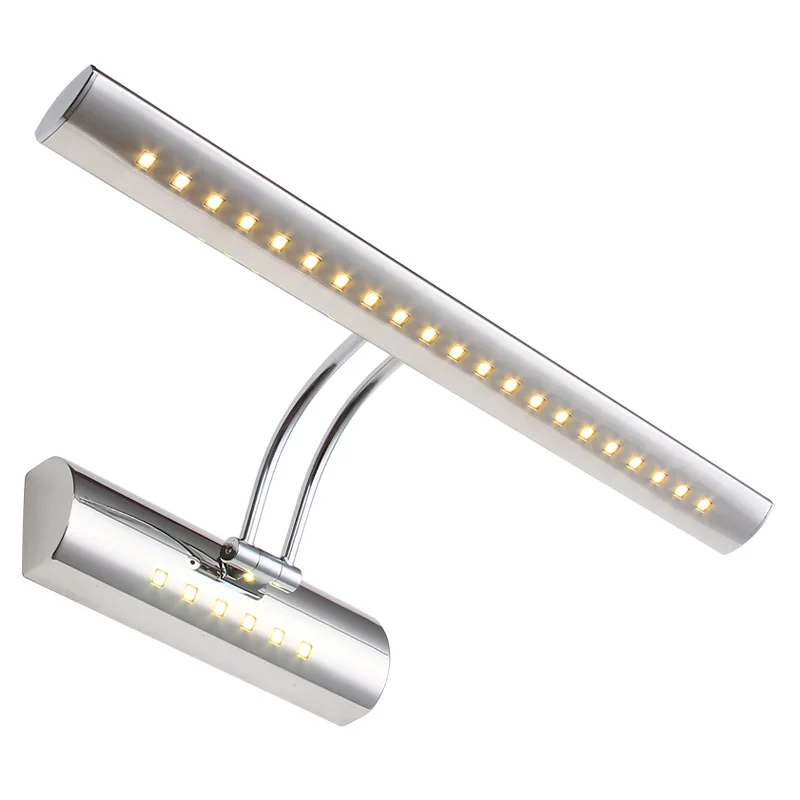 9W LED specchio per trucco lampada da parete in acciaio inossidabile decorazioni per la casa moderne con interruttore per bagno camera da letto AC