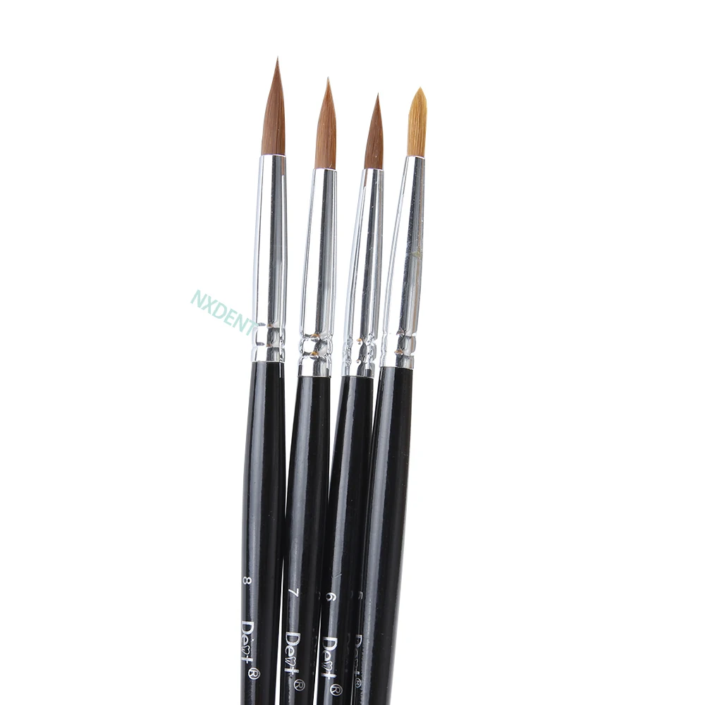 Pluma de cepillo Dental de porcelana, herramienta de cerámica para técnico, suministros de laboratorio Dental, 1 piezas