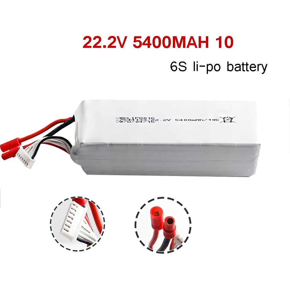 RC 리포 배터리 22.2V 5400MAH 10C 리튬-포 배터리 6S XT60/T 플러그 워커 TALI H500-Z-22 RC 보트 RC 자동차 드론 배터리