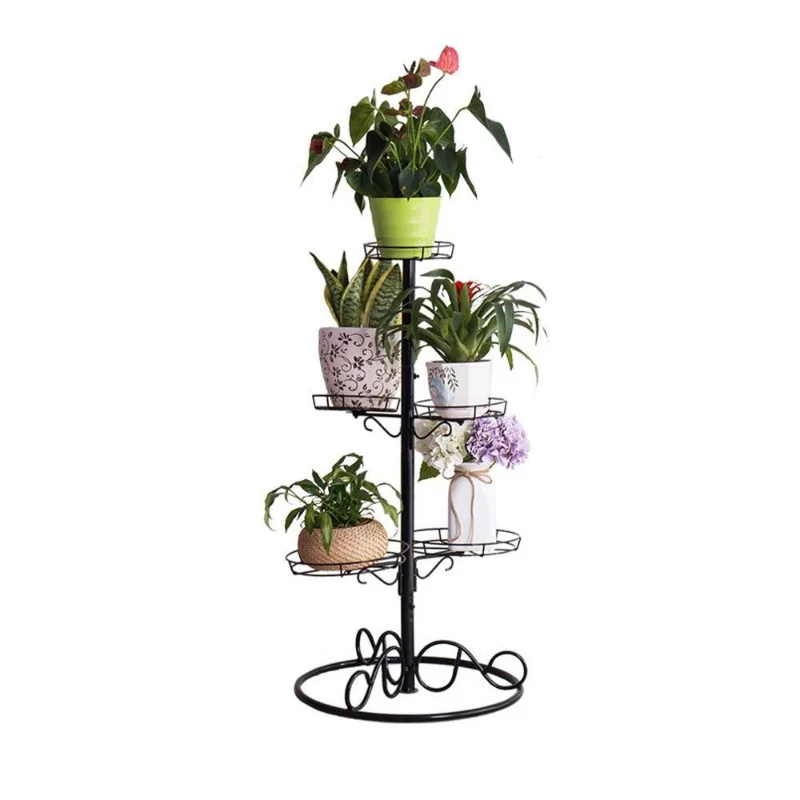 

Wholesale high quality outdoor garden decor 100cm 3 tier vertical iron flower pot stand plant stand metal for indoor