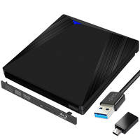 Black Blu-ray Player Case Type C USB3.1+USB 3.0 SATA 12.7mm External Optical Disk Drive Case Box For PC Laptop Notebook