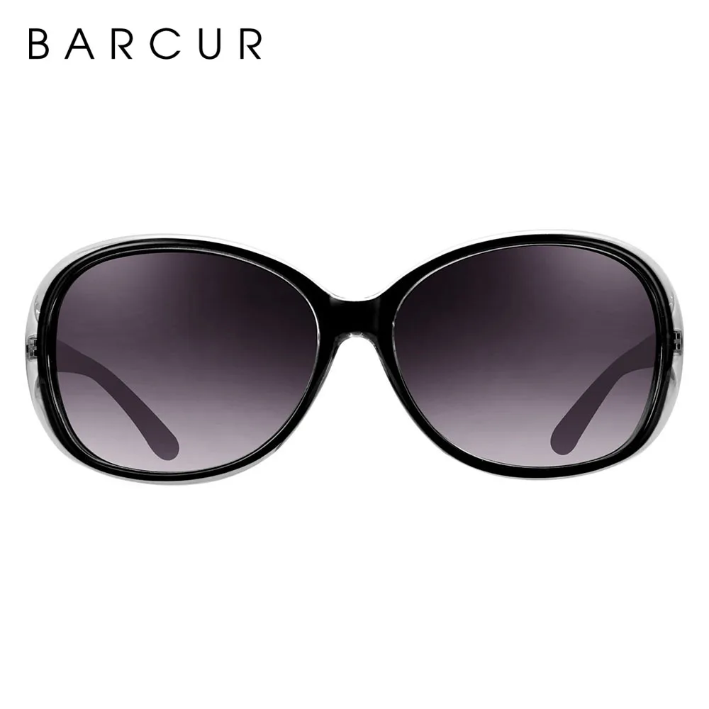 BARCUR Polarized Vintage Women Sunglasses Round Gradient Sun glasses Women UV400 gafas oculos de sol masculino