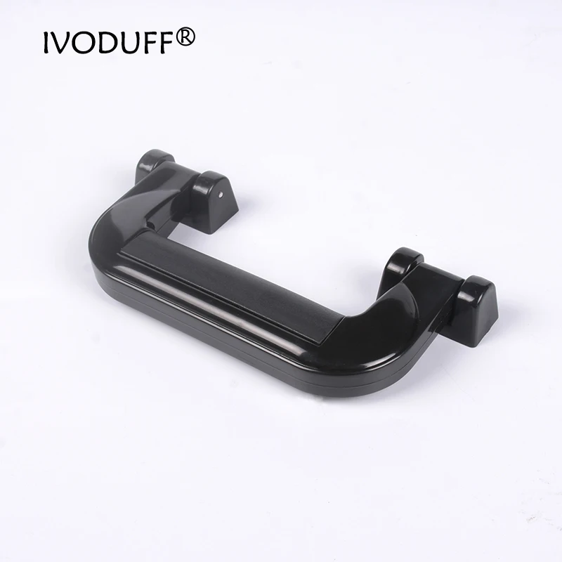 1x Black Color Retro Modern Box Plastic Holder,Suitcase Holder Arch Furniture Hardware,Tool Handle For Suitcase