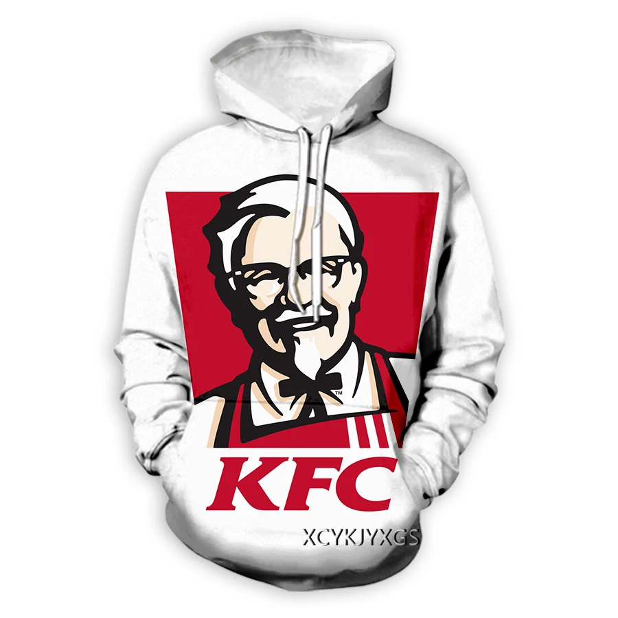 Xinchenyuan-Sudadera KFC de manga larga con estampado 3D, sudadera con capucha, pantalones deportivos largos, Z32