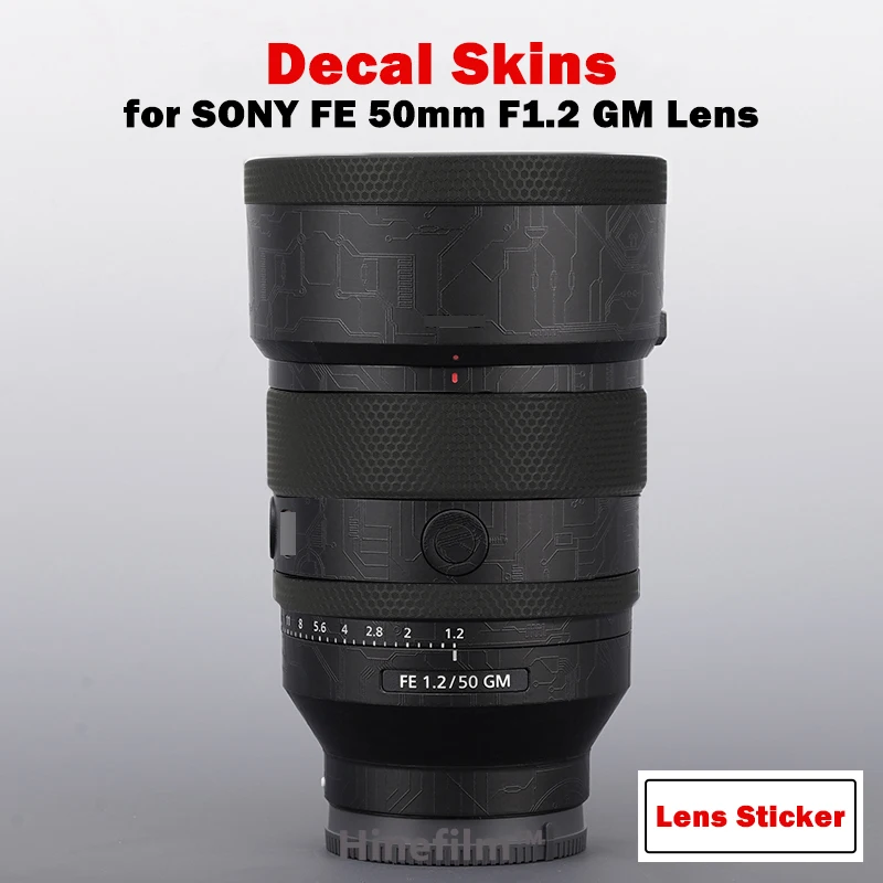 for Sony 50 F1.2GM / FE50 F1.2GM  Lens Stickers Decal Skin Wrap for Sony FE50MM F1.2 GM ( SEL50F12GM ) Lens Premium Cover fIlm