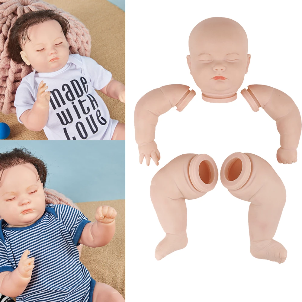 23Inches Reborn Baby Sleeping Doll Unpainted Unfinished Toy Realistic Vinyl Newborn Bebe Blank Kit Bebe Christmas Gift