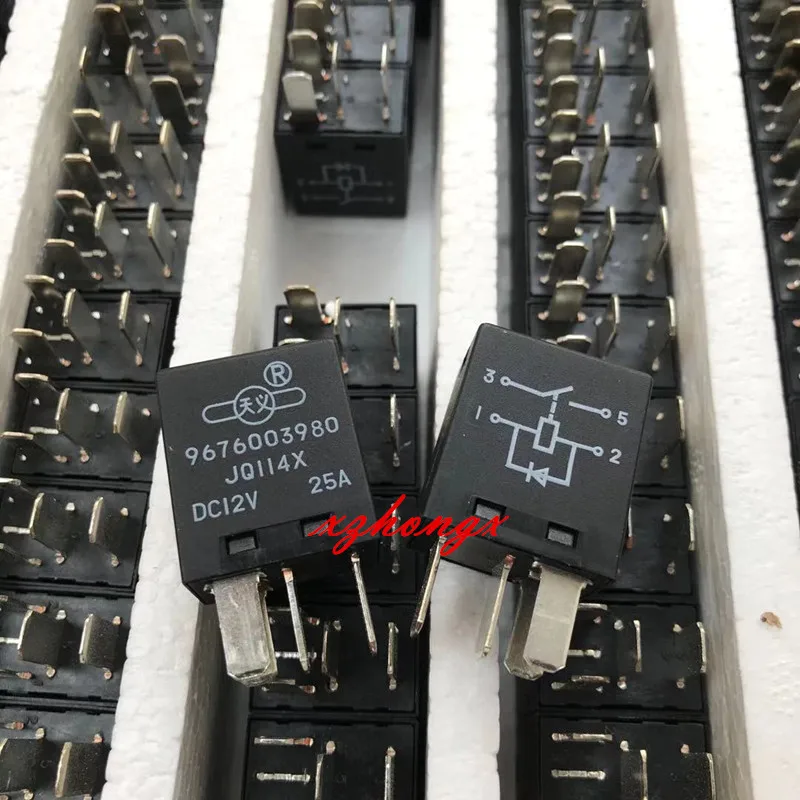 ใหม่9676003980รีเลย์ยานยนต์ไดโอด12V25A4 Pin JQ114X