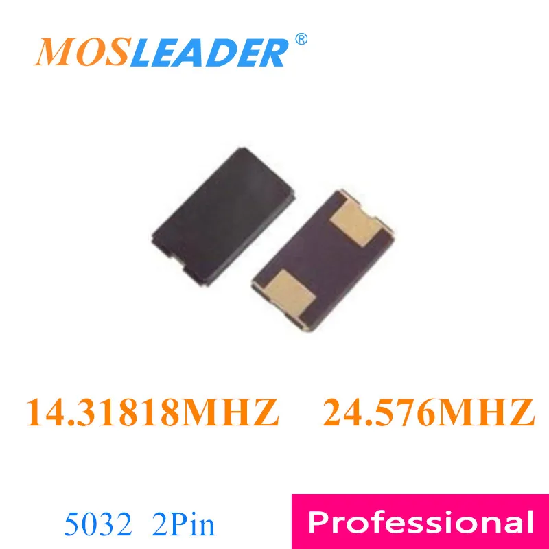 

Mosleader 1000PCS 2P 5032 14.31818MHZ 24.576MHZ 5*3.2mm 14.31818M 24.576M Passive crystal oscillator SMD Crystal