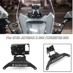 For SYM JOYMAX Z300 2018-2019 CRUISYM 300 Motorcycle Windshield Mount Navigation Bracket GPS Smartphone Holder 2017-2019