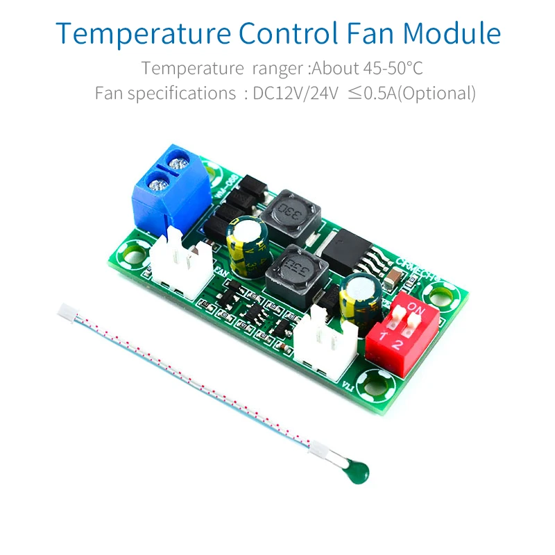 UNISIAN Temperature Control Fan Module Support Four Gears Smart Fan Speed Controller For DC12V/24V Fan Specifications Cooler