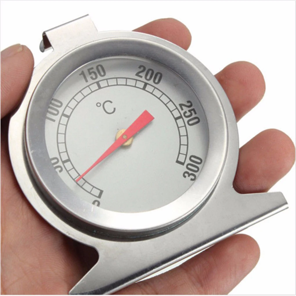 Oven Thermometer Stainless Steel Kitchen Bread Cooking Temperature Gauge Glass Dial Outdoor Barbecue Chef Measurement