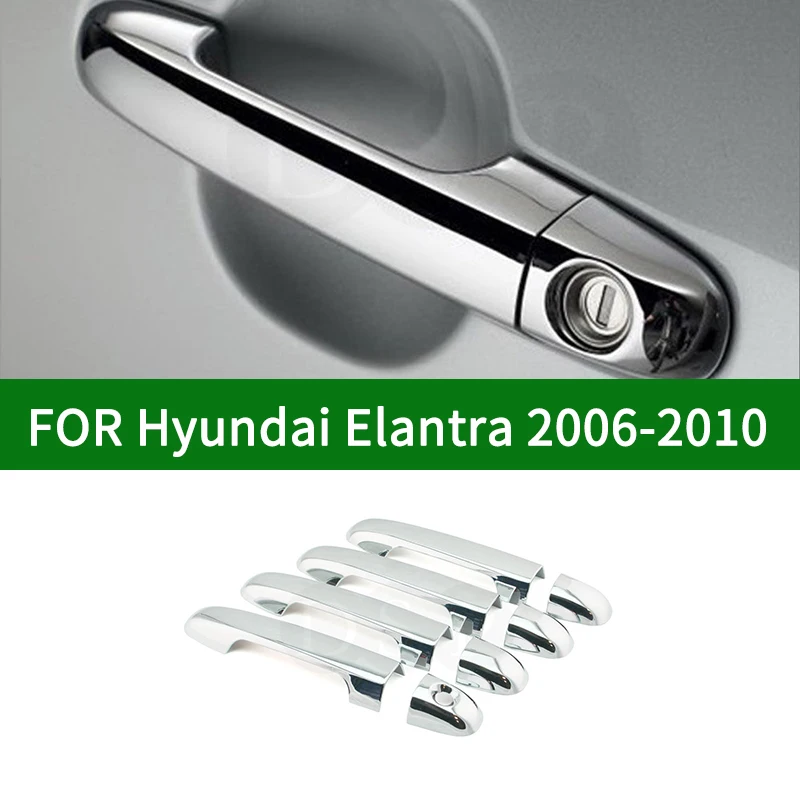 

Glossy chrome silver Side Door Handle bowl Covers Trims For Hyundai Elantra Touring I30 Avante HD 2006-2010 2007 2008 2009