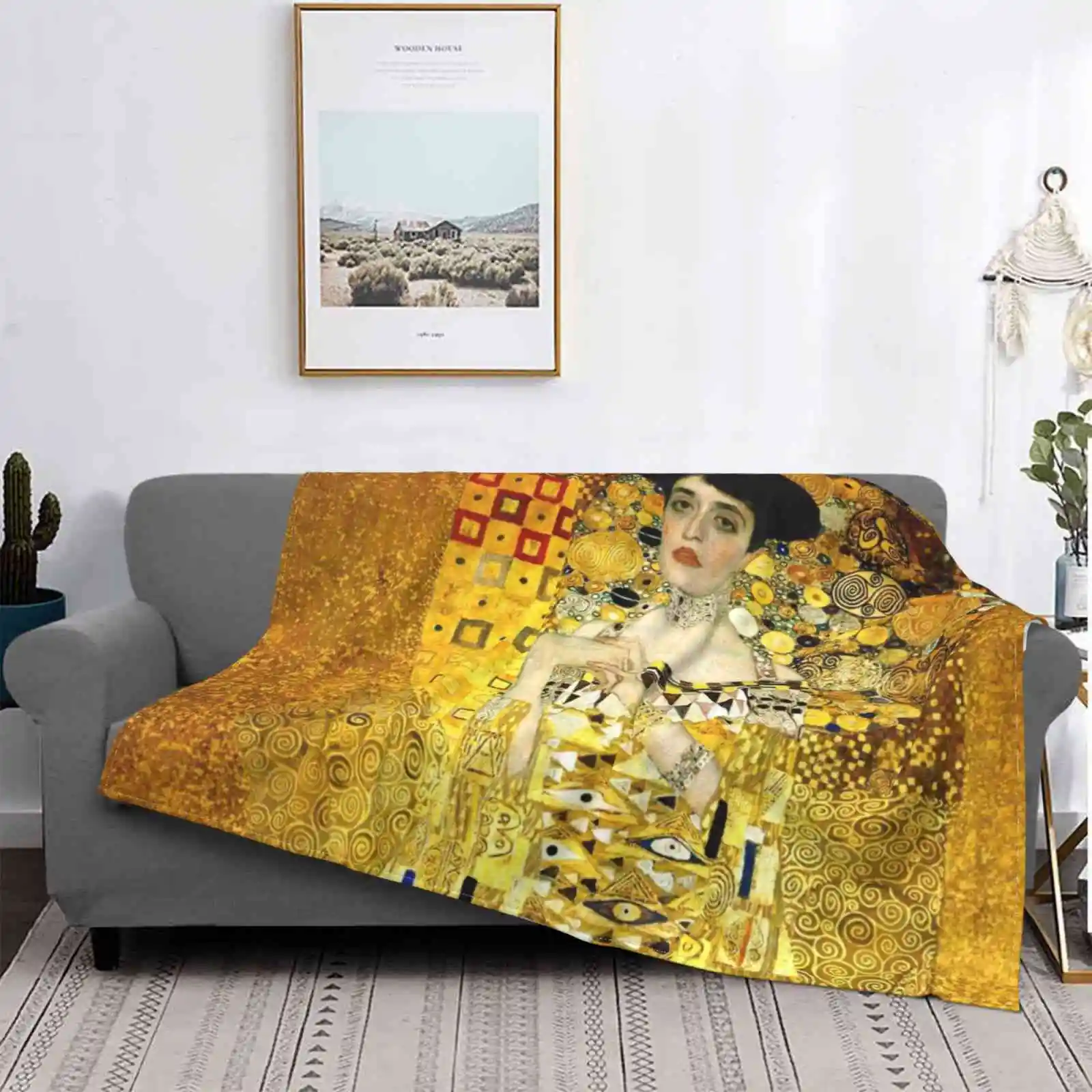 Adele Bloch I By Gustav Klimt Fine Art For Home Sofa Bed Camping Car Plane Travel Portable Blanket Gustav Klimt Adele Adele