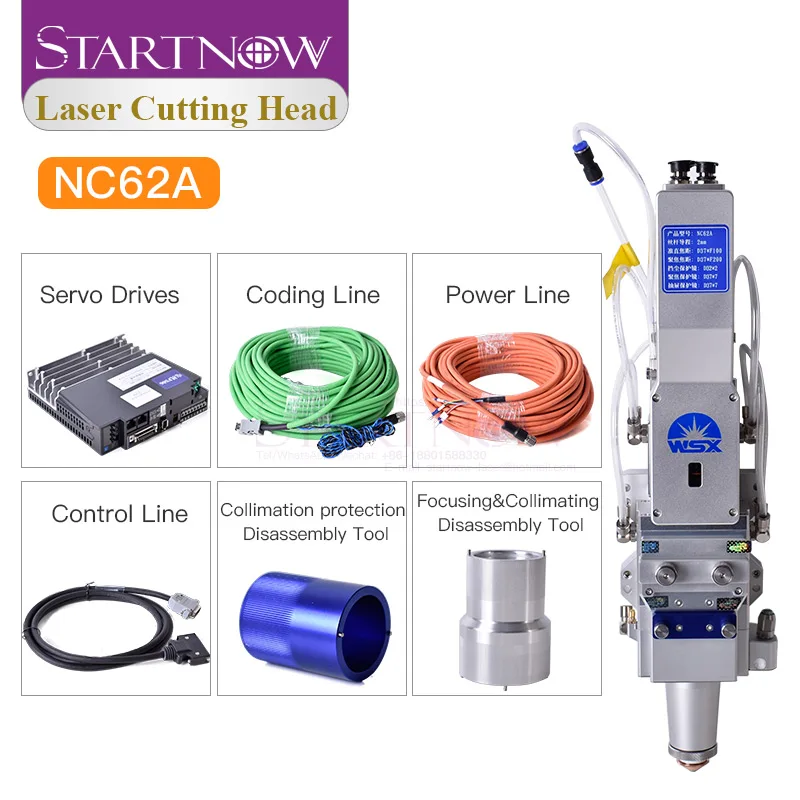 Startnow WSX Optic Autofocus Laser Cutting Head NC Series NC15 NC30 NC60 NC63 MINI15 Cutting Head for Laser Cutting Machine